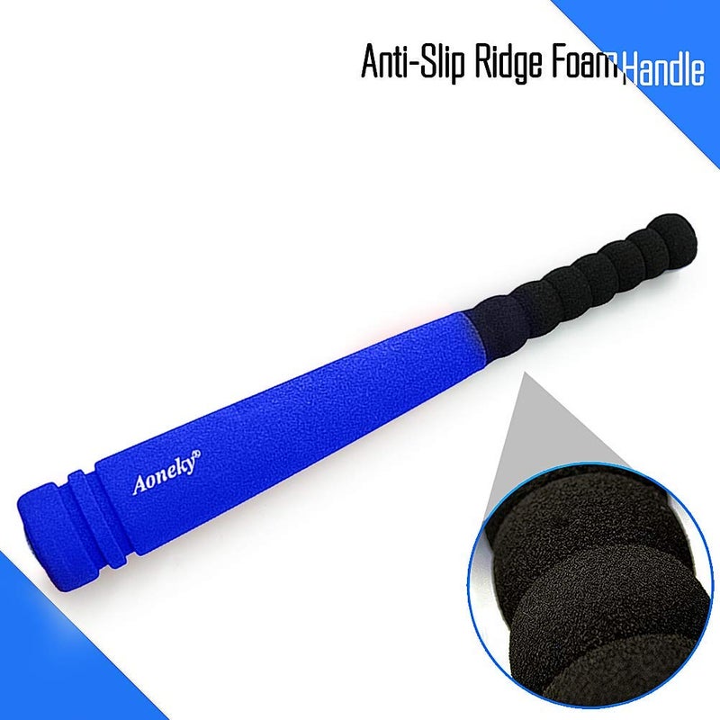 Aoneky Min Foam Baseball Bat and Ball for Toddler - Indoor Soft Super Safe T Ball Bat Toys Set for Kids Age 2 Years Old, Best Gift for Children, 16.5 inch (Blue) - Image 4